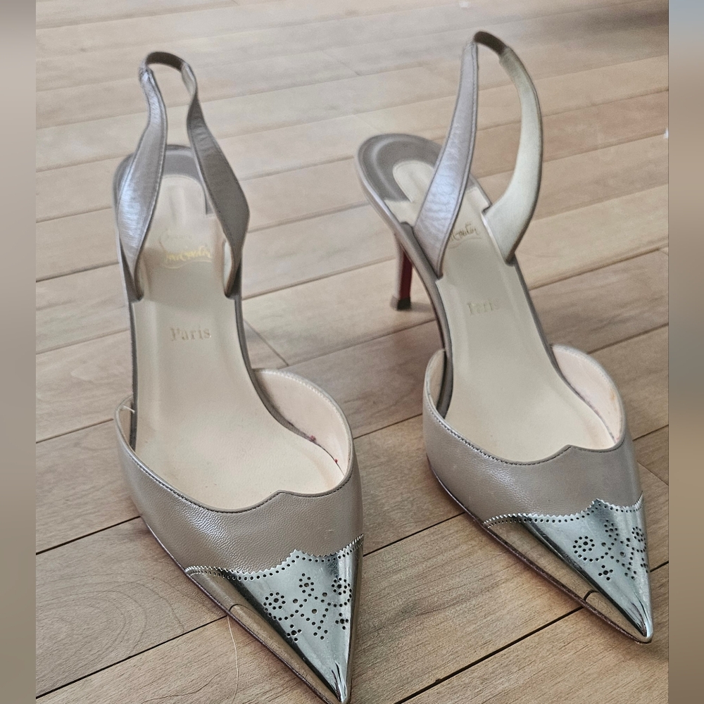 Authentic Louboutin sling backs